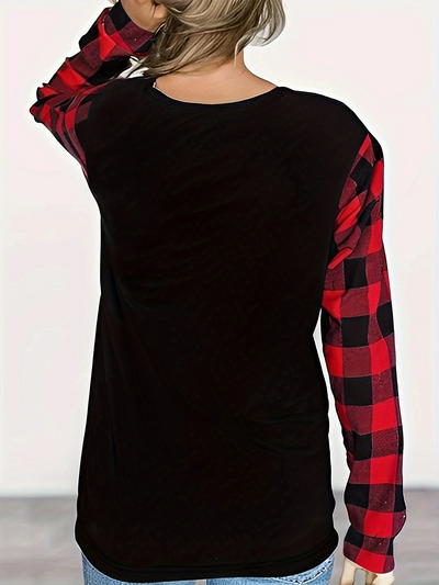 Feierwo - Weihnachtspullover für Damen, Strickpullover mit festlichem Rentier-Design