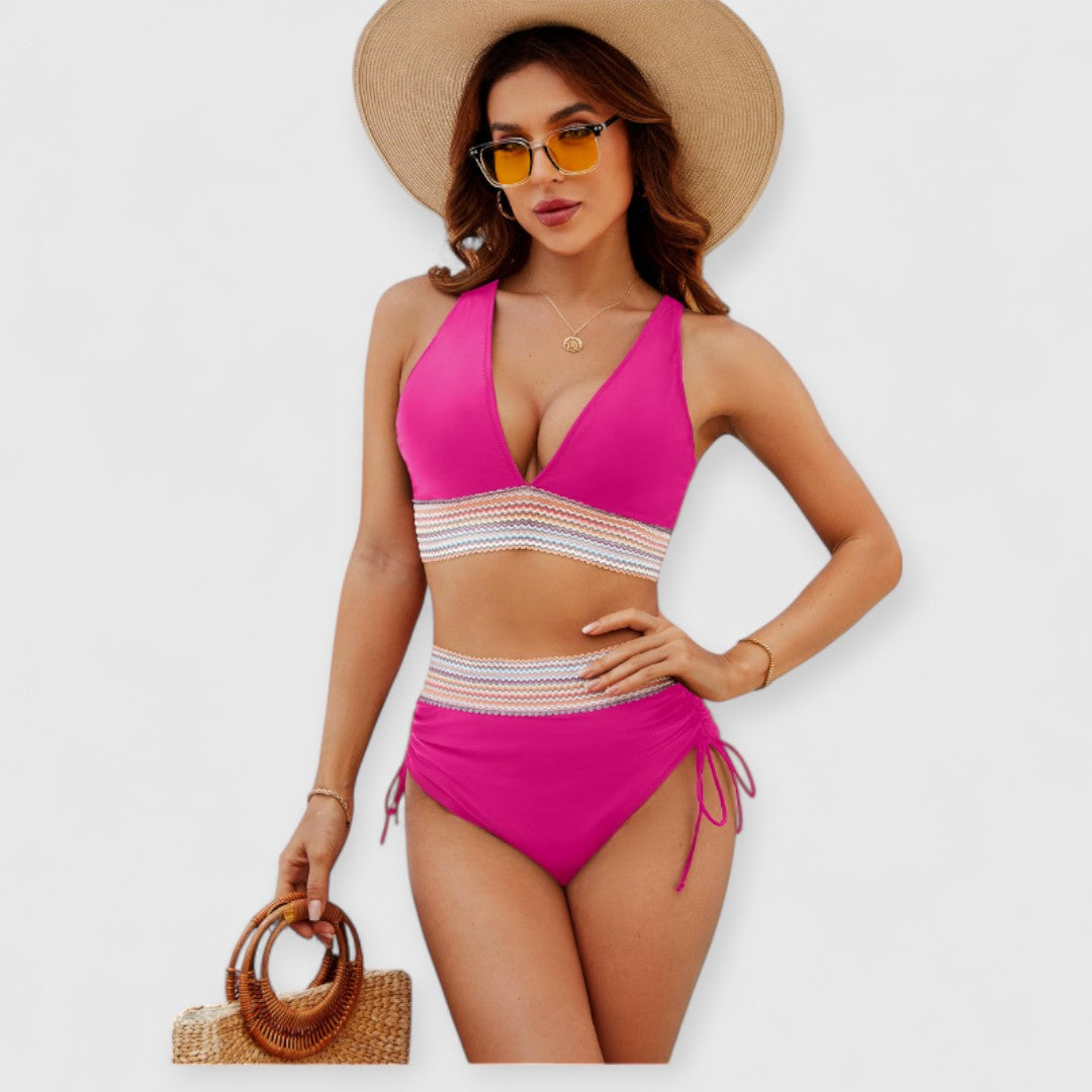 Raven | Bauchfreies Bikini-Set mit hoher Taille