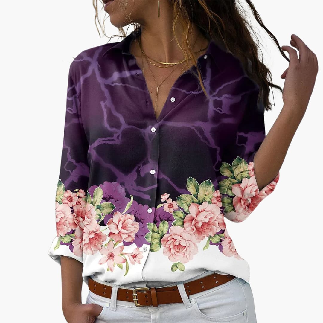 Sommer Top für Damen mit Blumenprint - Lässig & Modern