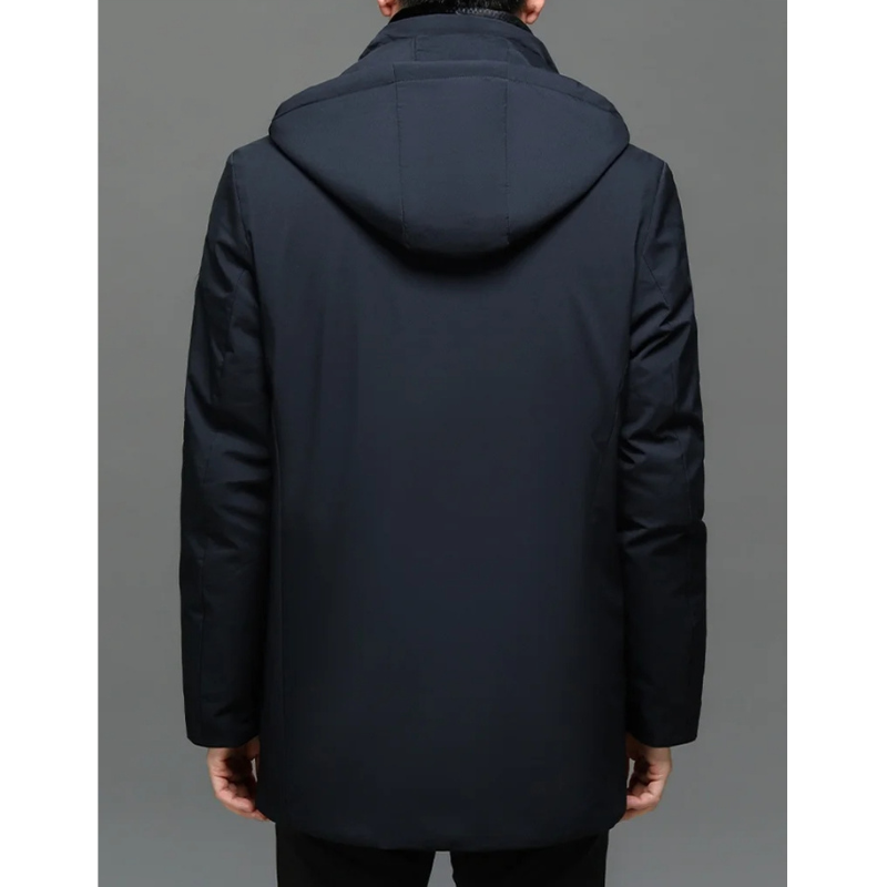 Mantrol - Langer Wintermantel Herren – Wasserabweisender Parka mit Kapuze