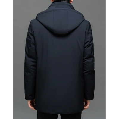 Mantrol - Langer Wintermantel Herren – Wasserabweisender Parka mit Kapuze