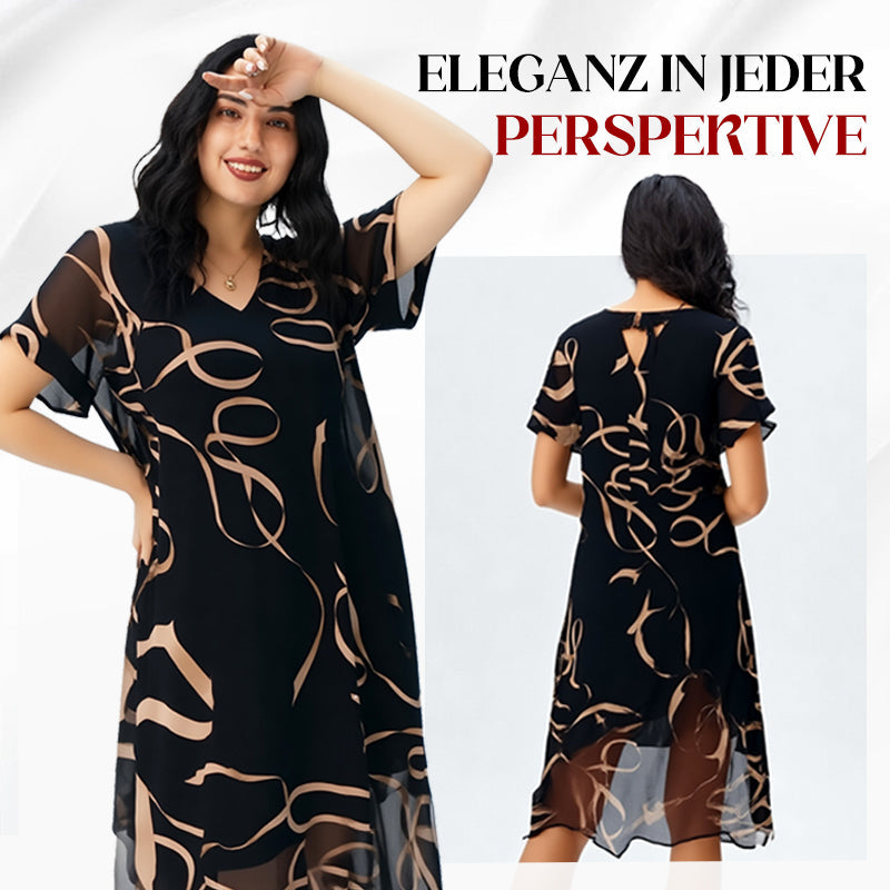 Tara | Fließendes Maxikleid mit V-Ausschnitt und Print