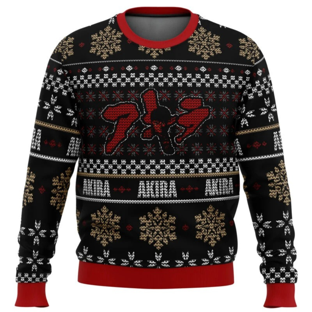 Feierde - Weihnachtspullover für Damen, Strickpullover mit festlichem Schlitten-Motiv