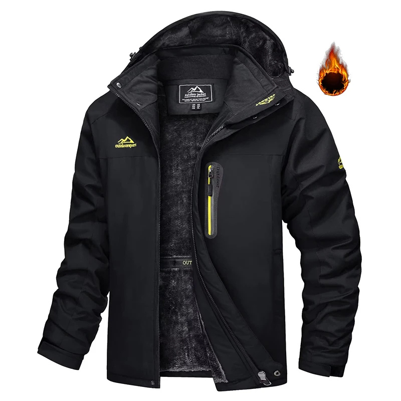 Wintrex - Wasserdichter Wintermantel Männer – Winddicht, Fleece Gefüttert, Outdoorjacke