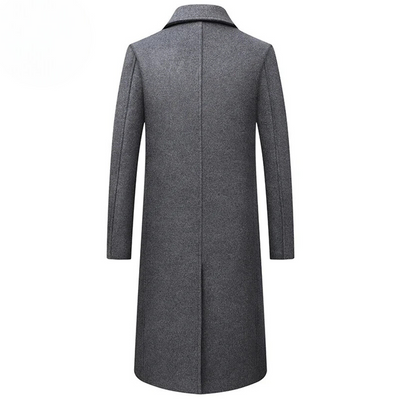 Altegru - Mantel Jacke Herren Lang Eleganter Wollmantel Slim Fit