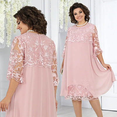 Ronina | Midikleid aus Spitze für Damen mit weiter Passform