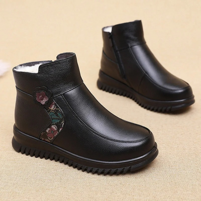 Artiven - Damen Winterstiefel mit Blumenmuster und rutschfester Sohle