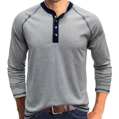 Herren Henley T-Shirt Mit Baumwollkragen – Bequem, Vielseitig Und Zeitlos Eleganter Stil