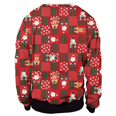 Frohmix - Festlicher Weihnachtspullover mit Anzug-Design – Perfekt für Partys