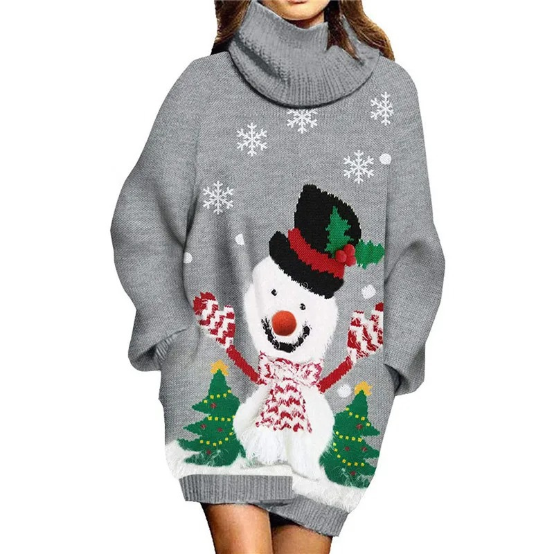 Strifun - Festlicher Weihnachtspullover – Design mit Baum und Geschenken