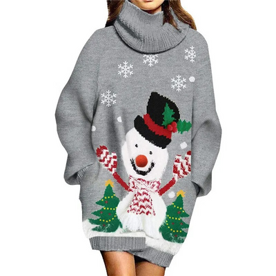 Strifun - Festlicher Weihnachtspullover – Design mit Baum und Geschenken