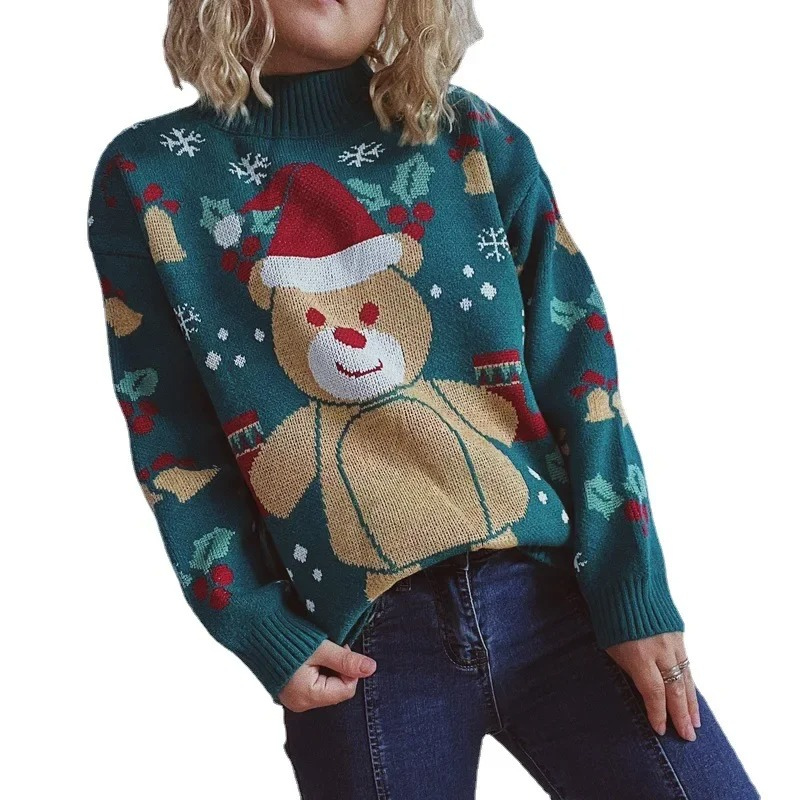 Kuschel - Weihnachtspullover – Bequem, Strick, Mit Weihnachtlichem Motiv