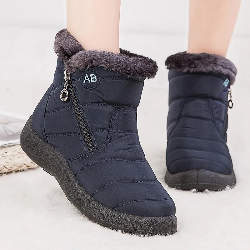 Stivola - Damen Winterstiefel wasserdicht mit Fellfutter und Reißverschluss