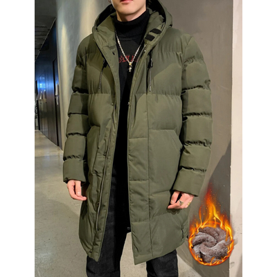 Wetterl - Langer Wintermantel Herren Wasserdicht Winddicht Mit Kapuze Gefüttert