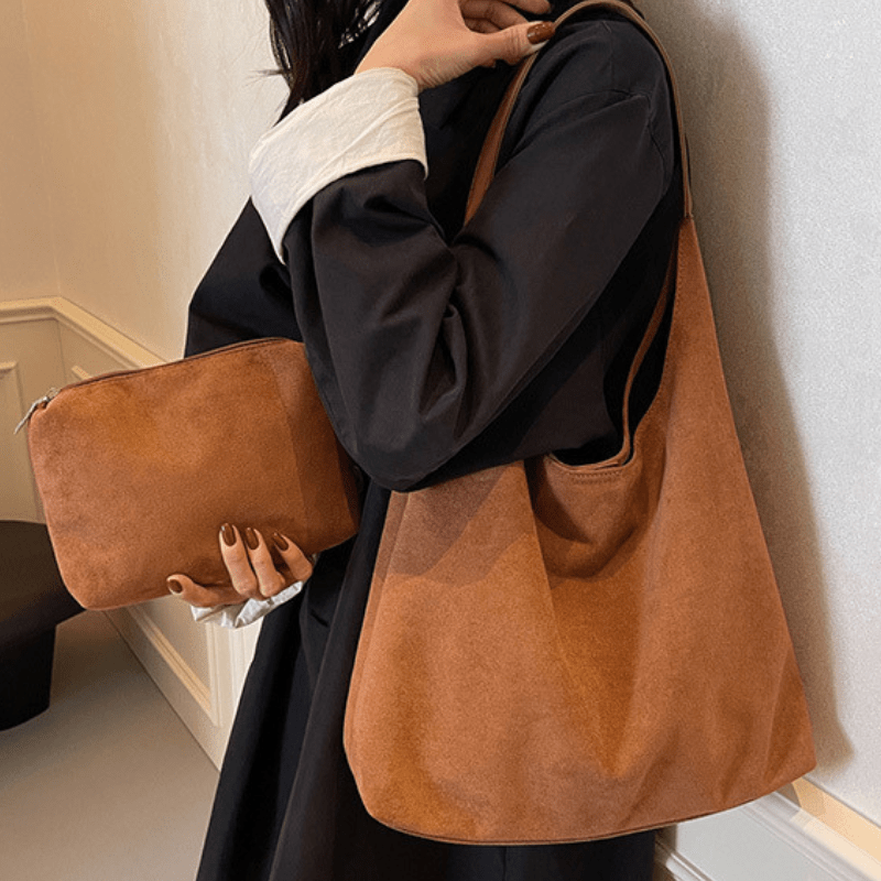 Veganer Leder Strandtasche – Große Sommertasche mit Seilgriffen