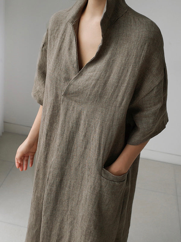 Elegantes Midikleid mit V-Ausschnitt – Julia