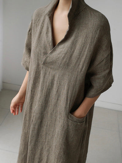 Elegantes Midikleid mit V-Ausschnitt – Julia