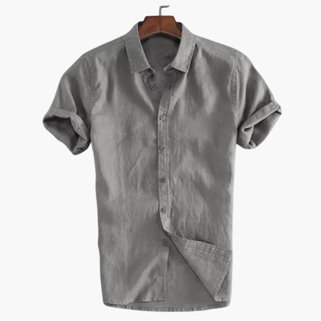 Lässiges weißes Hemd für Herren – Kurzarm & stilvoll