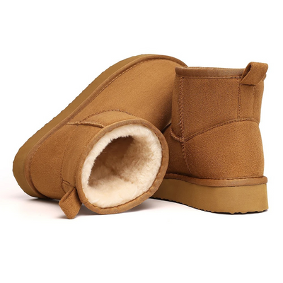 Zeviona - Damen Winterstiefel mit Fellfutter und rutschfester Gummisohle