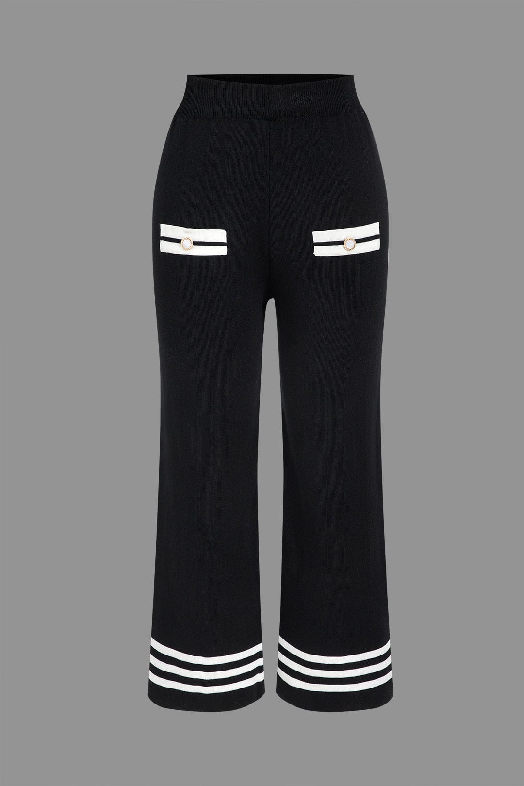 Ariella | Stilvolles Strick-Zweiteiler-Set mit Cropped-Cardigan & Weitbein-Hose