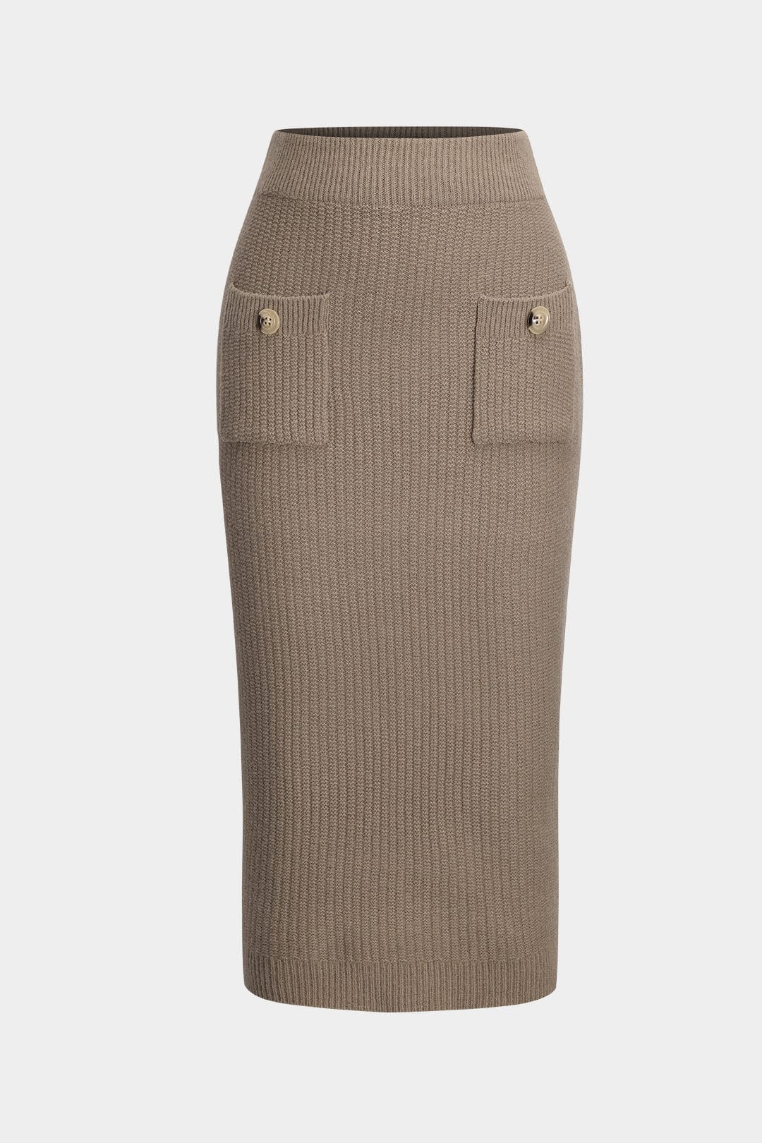 Christin | Stilvolles Strick-Dreiteiler-Set mit Cardigan, Crop-Top & Bleistiftrock