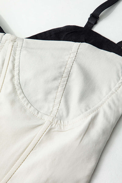 Natalia | Zweifarbiges Corsagen-Bodysuit mit Bügel-Cups und formenden Nähten