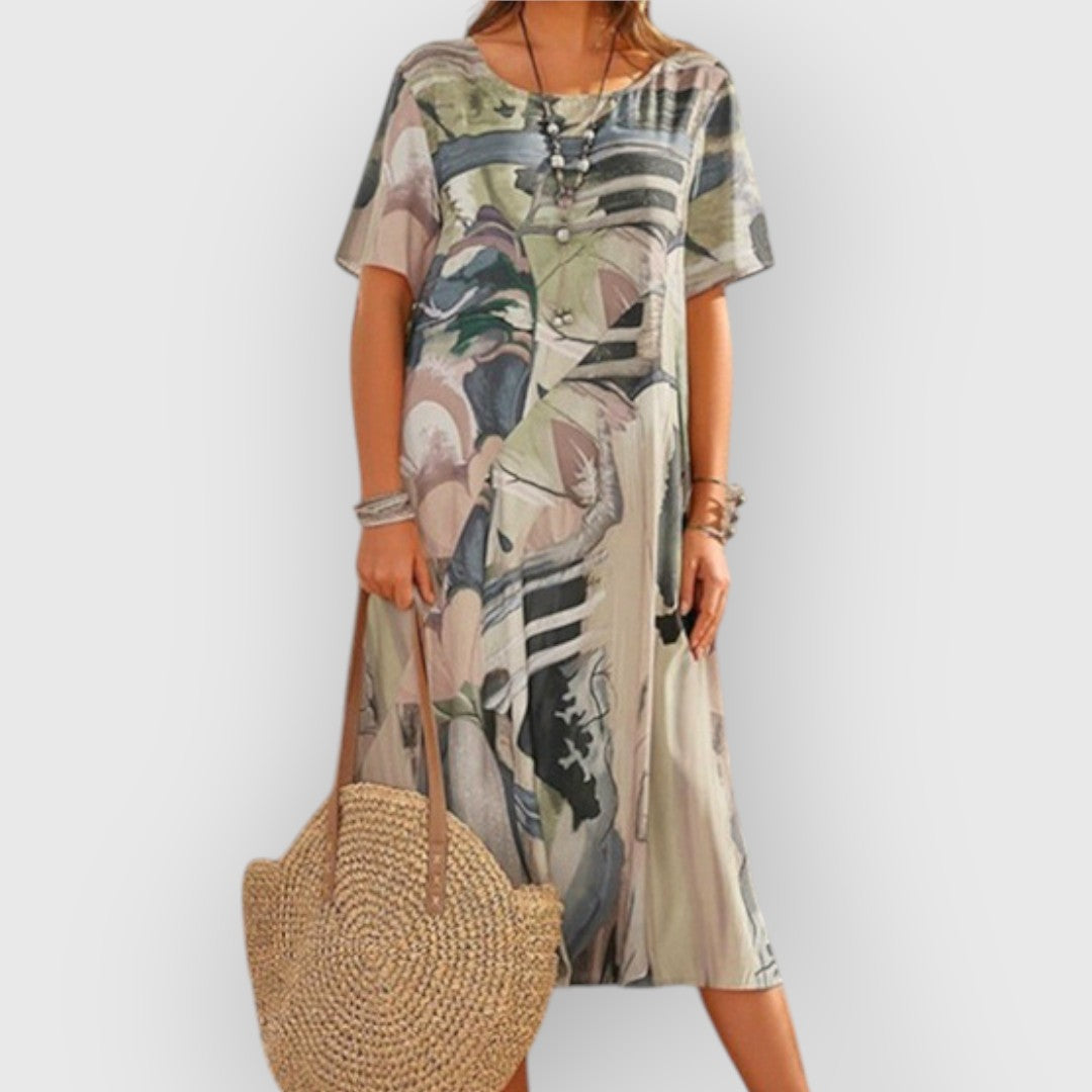 Blanca | ELEGANT ABSTRAKTES KLEID