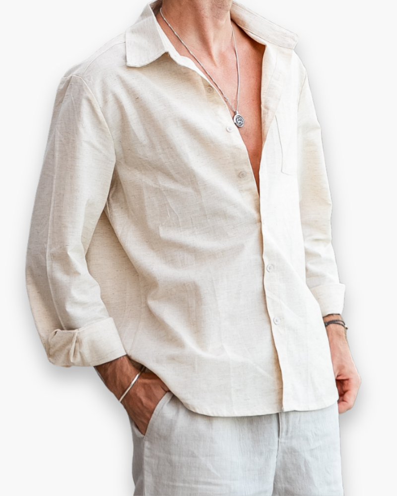 Herren Lässiges Leinenhemd | Atmungsaktiv & Locker