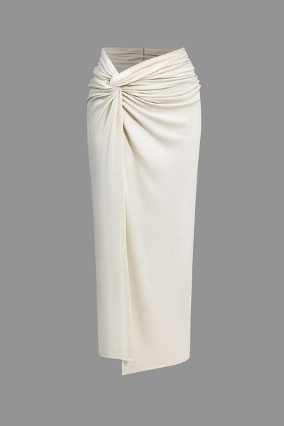 Eveline | Elegantes Zweiteiler-Set mit One-Shoulder-Top & Wickelrock