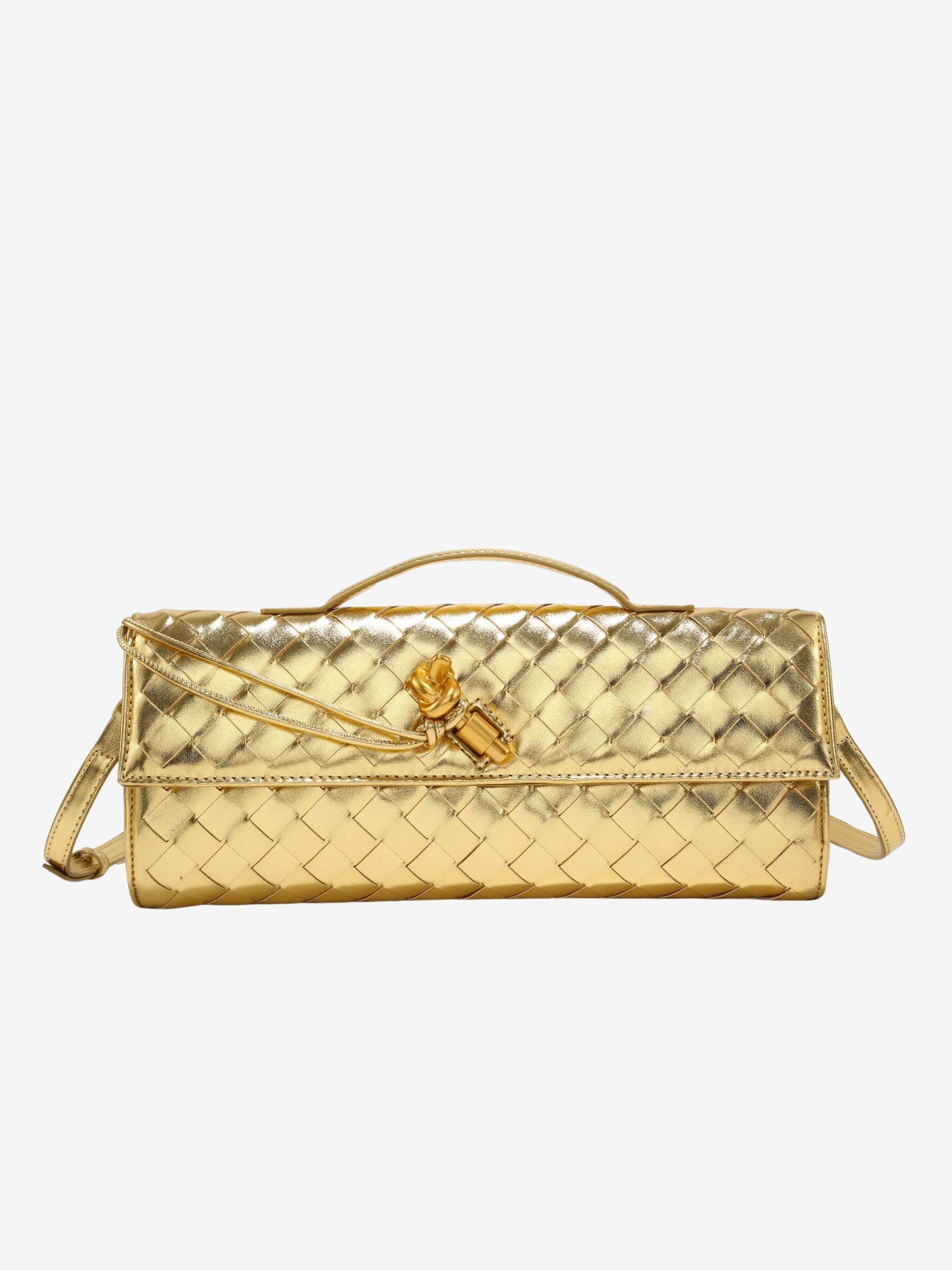 Camila Luxe Slim Clutch Aus Veganem Leder Mit Abnehmbarem Schultergurt, Elegante Handtasche