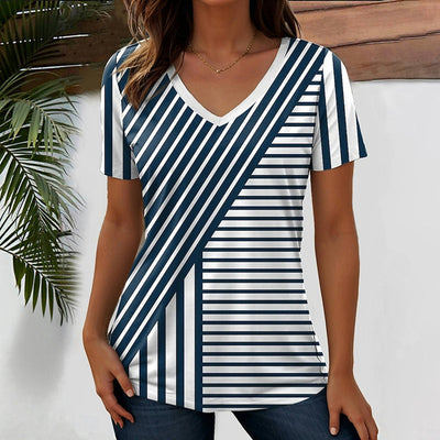 Martha | Gestreiftes Lässiges T-Shirt