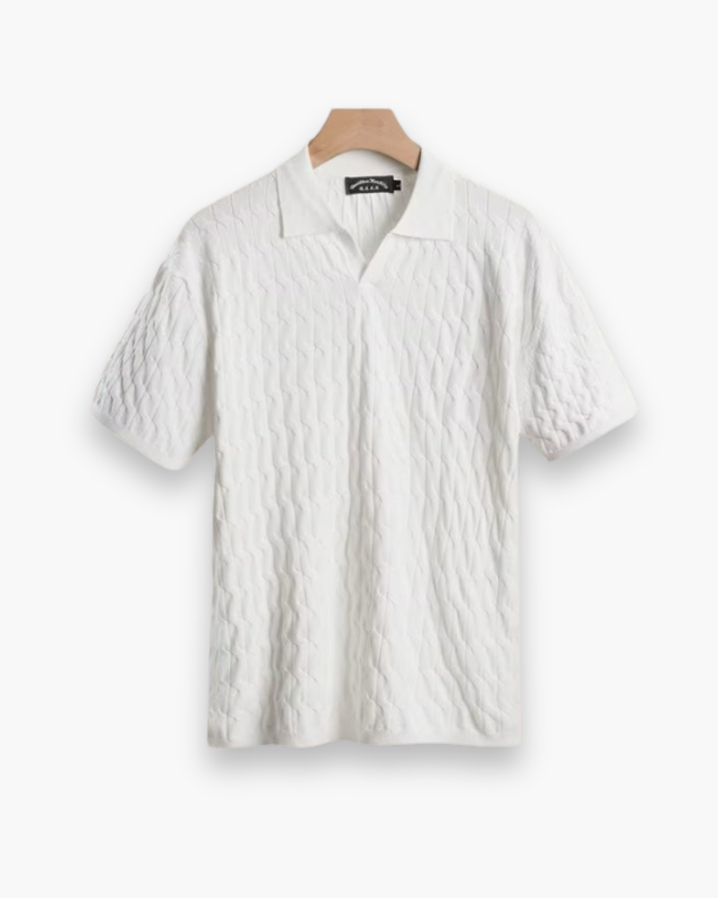 Herren Strukturierter Polo Shirt | Klassisch Eleganter Stil