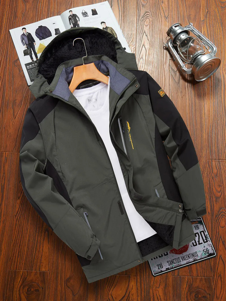 Driftix - Wasserdichter Wintermantel Männer – Wetterfest, Warm Gefüttert, Mit Kapuze