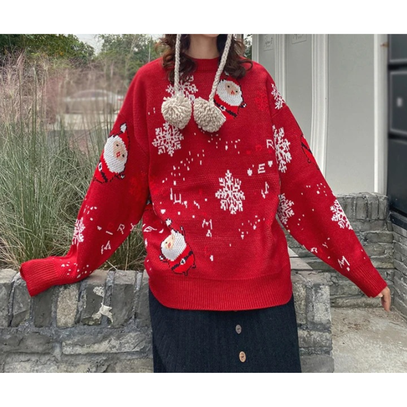 Schneet - Weihnachtspullover – Bequem, Langarm, Winterliches Design