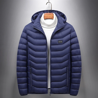 Grafton - Gewattierte Jacke Herren mit Kapuze und Reißverschluss für kalte Tage