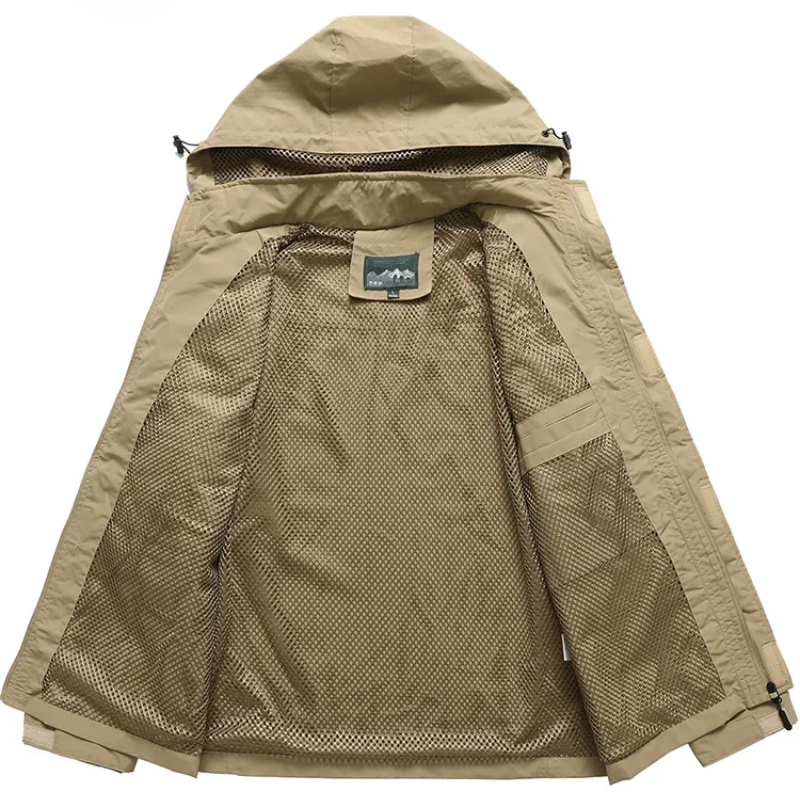 Mantzen - Wintermantel Männer, Winddichte Jacke mit Reißverschlusstaschen