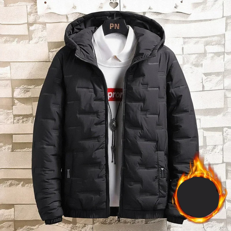 Daunmax - Daunenjacke Herren Leicht Gefüttert Wärmespeichernd Winddicht