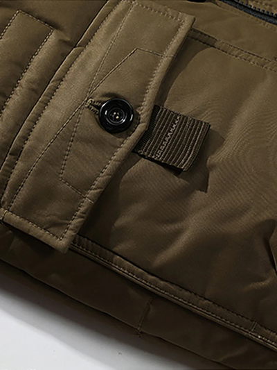 Strömik - Parka Winterjacke Herren – Warm Gefüttert, Winddicht, Mit Kunstfellkapuze