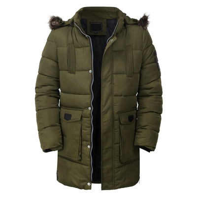 Widmans - Parka Winterjacke Herren – Warm Gefüttert, Winddicht, Mit Kunstfellkapuze
