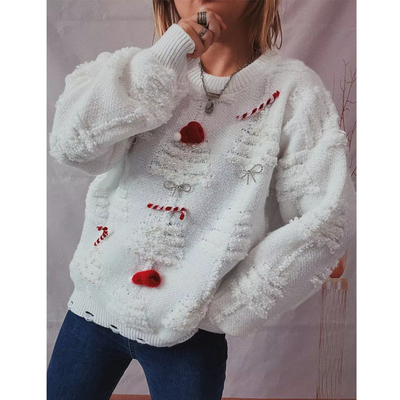 Leuchten - Weihnachtspullover – Strickdesign, Langarm, Weihnachtlicher Stil