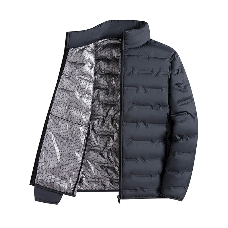 Nordfed - Daunenjacke Herren Winddicht Wasserdicht Lange Winterjacke Kapuze