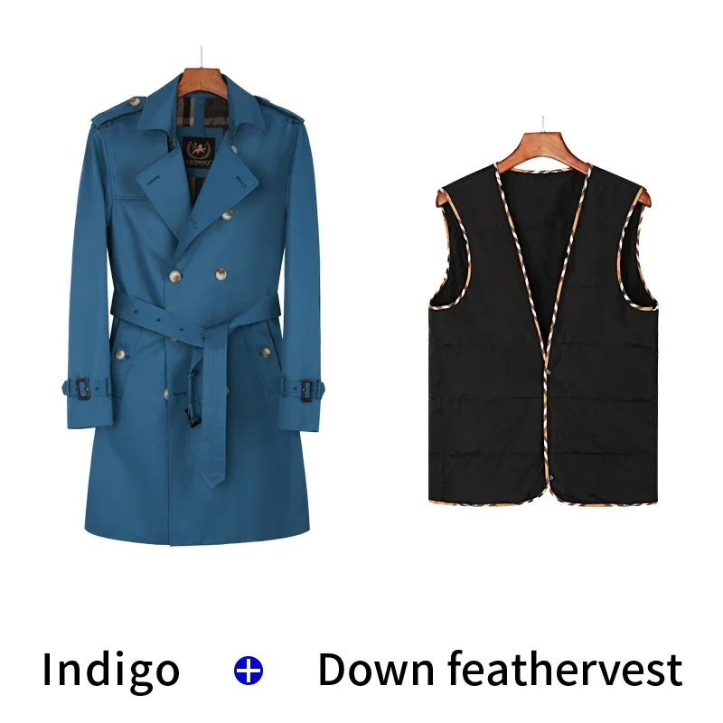 Eichenr - Wasserabweisende Mantel Jacke Herren – Klassischer Trenchcoat mit Gürtel