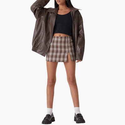 Damen Bomberjacke mit Reißverschluss und Seitentaschen