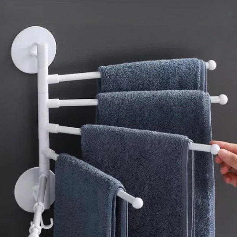 FlexiRack – Zusammenklappbare, rotierende Wandhalterung und Handtuchhalter