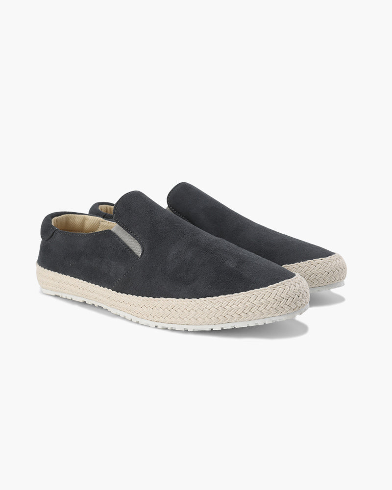 Jacob | Stylischer Espadrille Herren-Slip-On aus Wildleder mit Bastsohle