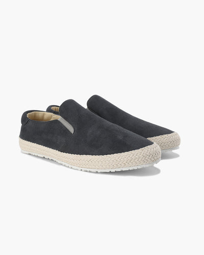 Jacob | Stylischer Espadrille Herren-Slip-On aus Wildleder mit Bastsohle