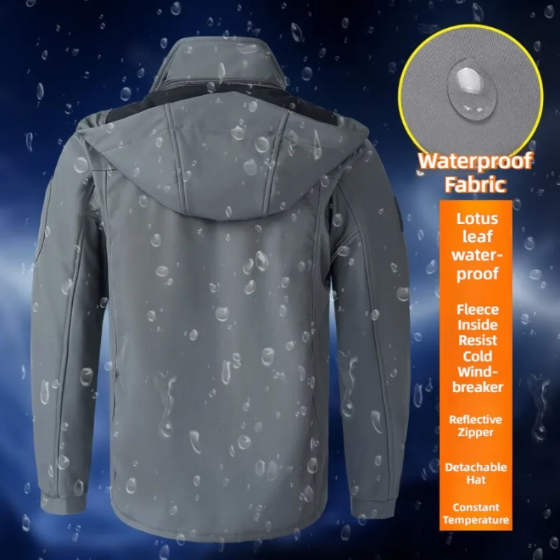 Wintora - Wasserdichter Wintermantel Männer – Warm Gefüttert, Wetterfest, Mit Kapuze