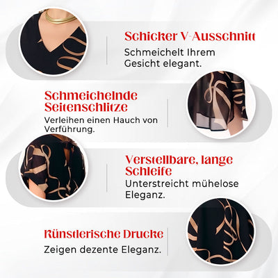 Tara | Fließendes Maxikleid mit V-Ausschnitt und Print