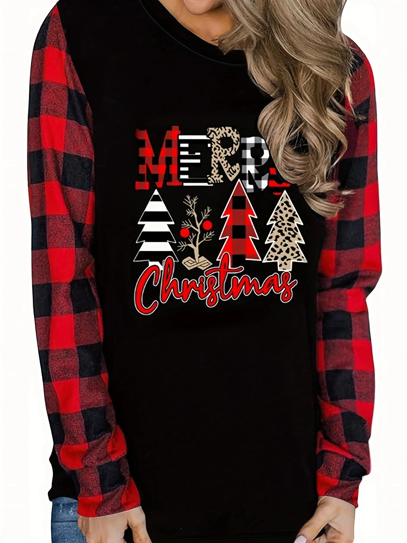 Feierwo - Weihnachtspullover für Damen, Strickpullover mit festlichem Rentier-Design