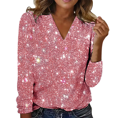 Elegante Glitzerbluse für Damen: Perfekt für Partys und Feiern